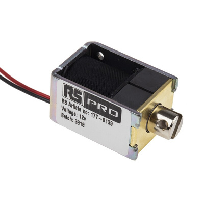 RS PRO Linear Solenoid, 12 V dc, 26 x 20 x 36.8 mm
