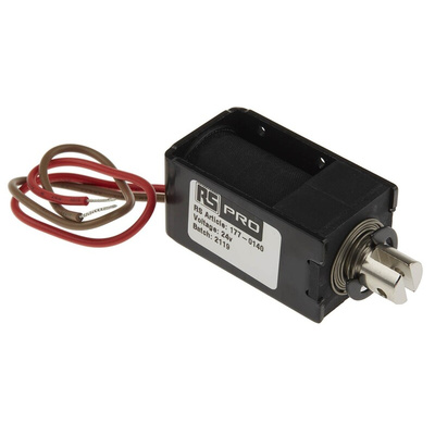 RS PRO Linear Solenoid, 24 V dc, 30 x 27 x 53.5 mm