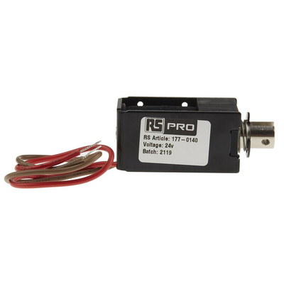 RS PRO Linear Solenoid, 24 V dc, 30 x 27 x 53.5 mm