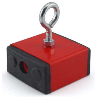 Holding Magnet, 45kg for fl at steel surfaces, Hand tools and other ferrous items on contact, nails