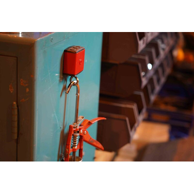 Holding Magnet, 45kg for fl at steel surfaces, Hand tools and other ferrous items on contact, nails