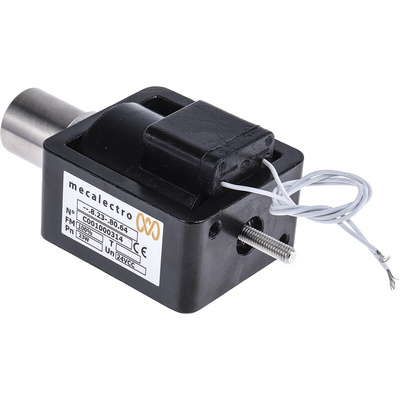 Mecalectro Linear Solenoid, 24 V dc, 18 → 80N