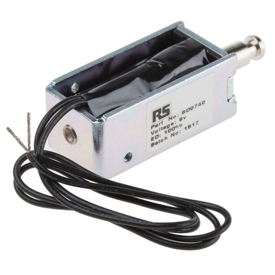 Solentec Limited Linear Solenoid, 6 V dc