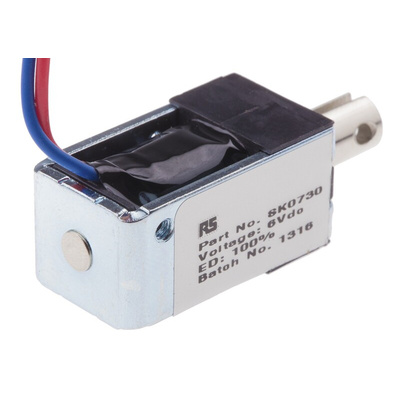 Solentec Limited Linear Solenoid, 6 V dc, 30 x 14 x 16 mm