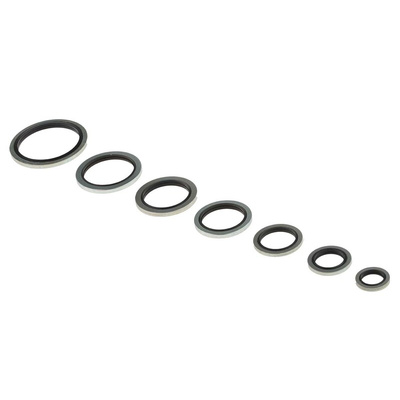 RS PRO Imperial Bonded Seal Kit Nitrile, Kit Contents 114 Pieces