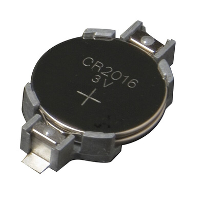 Takachi Electric Industrial CR2016 x 2 Battery Holder, Button Contact