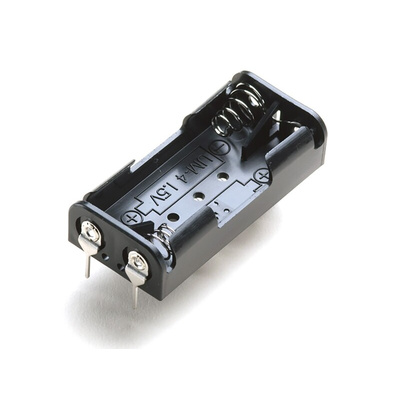 Takachi Electric Industrial AAA Battery Holder, Button & Leaf Spring Contact