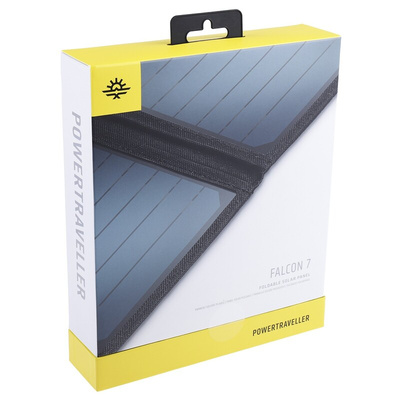 Powertraveller Falcon 7 Solar Solar Charger, Output:5V for use with Action Cameras, Charging Smartphones, Other 5V