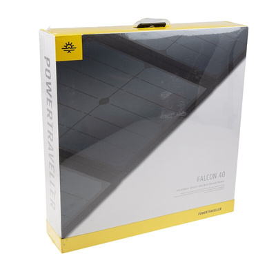 Powertraveller Falcon 40 Solar Solar Charger, Output:20 (Output) V, 5 (USB) V for use with Charging Laptops & Netbooks