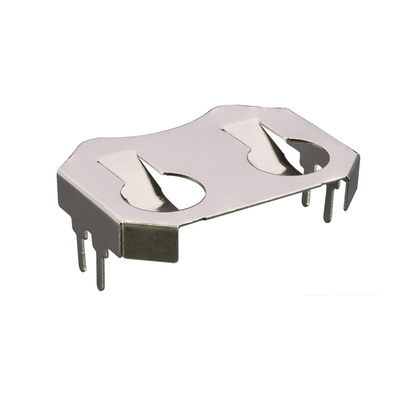 TE Connectivity Coin Cell Battery Holder, Leaf Spring Contact