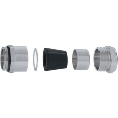 Lapp Nickel Plated Brass Cable Gland Kit, M25 Thread Size, 15.8 → 17.8mm Cable Diameter