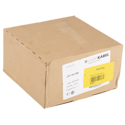 Lapp Red 1 mm² Hook Up Wire, 17 AWG, 100m, PVC Insulation