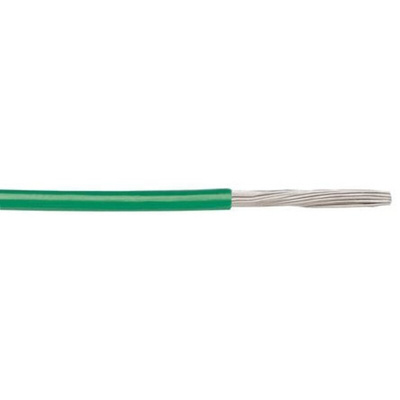 Alpha Wire EcoWire Plus Series Green 0.08 mm² Hook Up Wire, 28 AWG, 7/0.12 mm, 30m, MPPE Insulation
