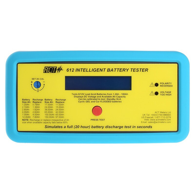 ACT Meter 612-IBT Battery Tester 12 V, 6 V