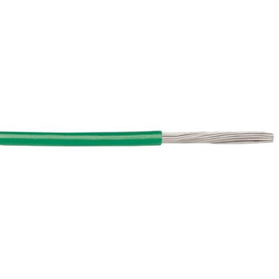 Alpha Wire 3077 Series Green 1.3 mm² Hook Up Wire, 16 AWG, 26/0.25 mm, 305m, PVC Insulation