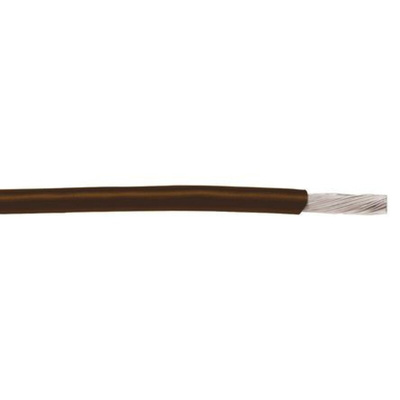 Alpha Wire 1555 Series Brown 0.75 mm² Hook Up Wire, 18 AWG, 16/0.25 mm, 30m, PVC Insulation