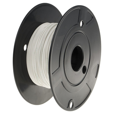 TE Connectivity M22759 Series White 0.33 mm² Hook Up Wire, 22 AWG, 19 / 34 AWG, 100m, ETFE Insulation