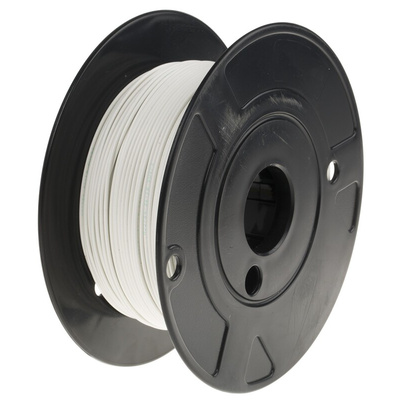 TE Connectivity M22759 Series White 0.82 mm² Hook Up Wire, 18 AWG, 19 / 30 AWG, 100m, ETFE Insulation