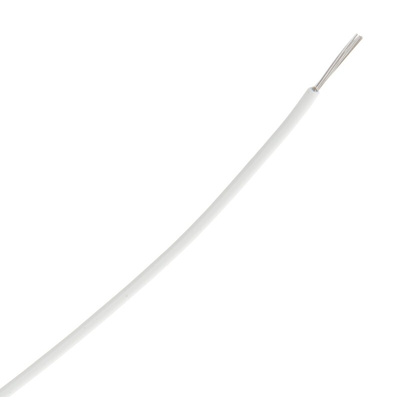 TE Connectivity M22759 Series White 0.5 mm² Hook Up Wire, 20 AWG, 19 / 32 AWG, 100m, ETFE Insulation