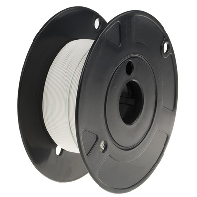 TE Connectivity M22759 Series White 0.33 mm² Hook Up Wire, 22 AWG, 19 / 34 AWG, 100m, ETFE Insulation