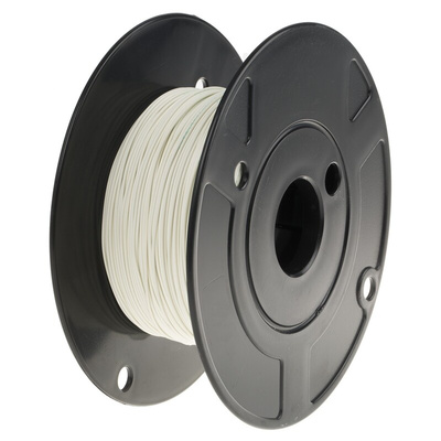 TE Connectivity M81044 Series White 0.33 mm² Hook Up Wire, 22 AWG, 19 / 34 AWG, 100m, Polyalkene Insulation