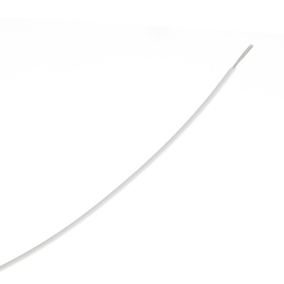 TE Connectivity M81044 Series White 0.33 mm² Hook Up Wire, 22 AWG, 19 / 34 AWG, 100m, Polyalkene Insulation