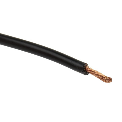 Staubli SiliVolt-E Series Black 1 mm² Hook Up Wire, 256/0.07 mm, 25m, Silicone Insulation