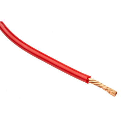 Staubli SiliVolt-1V Series Red 2.5 mm² Hook Up Wire, 651/0.07 mm, 25m, Silicone Insulation