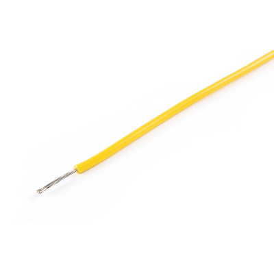 AXINDUS KY30 Series Yellow 0.93 mm² Hook Up Wire, 18 AWG, 19 x 0, 25, 100m, PVC Insulation