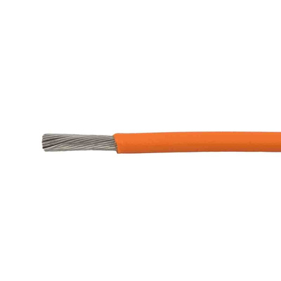 Alpha Wire 67250 Series Orange 2.5 mm² Hook Up Wire, 14 AWG, 140/0.16 mm², 100m, Polyphenylene Ether Insulation