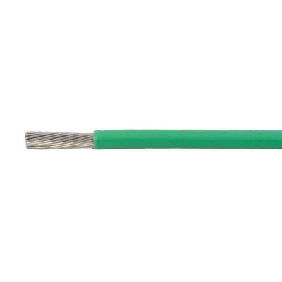 Alpha Wire 67025 Series Green 0.25 mm² Hook Up Wire, 24 AWG, 32/0.10 mm², 50m, Polyphenylene Ether Insulation