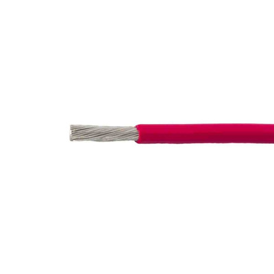 Alpha Wire 67025 Series Red 0.25 mm² Hook Up Wire, 24 AWG, 32/0.10 mm², 50m, Polyphenylene Ether Insulation