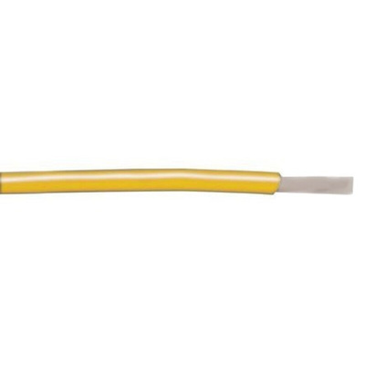 Alpha Wire 3057 Series Yellow 1.3 mm² Hook Up Wire, 16 AWG, 1/1.29 mm, 30m, PVC Insulation