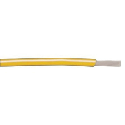 Alpha Wire 3057 Series Yellow 1.3 mm² Hook Up Wire, 16 AWG, 1/1.29 mm, 30m, PVC Insulation