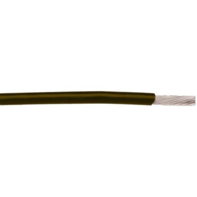 Alpha Wire 2841 Series Brown 0.05 mm² Hook Up Wire, 30 AWG, 1/0.25 mm, 30.5m, PTFE Insulation