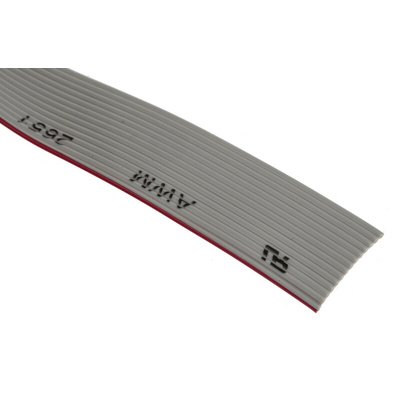 RS PRO Flat Ribbon Cable, 14-Way, 1.27mm Pitch, 30m Length