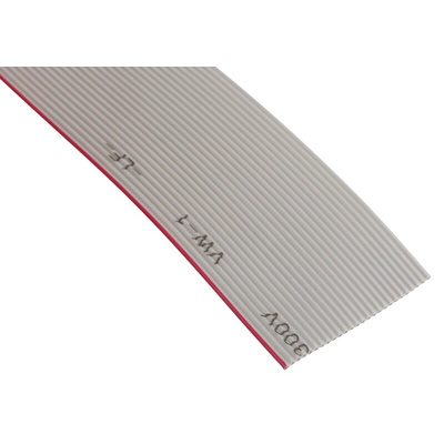 RS PRO Flat Ribbon Cable, 26-Way, 1.27mm Pitch, 30m Length