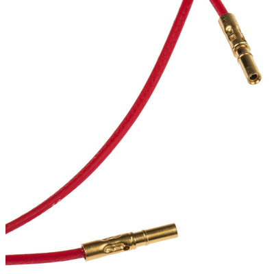 HARWIN Female Datamate to Female Datamate Crimped Wire, 300mm, 0.14mm², Red