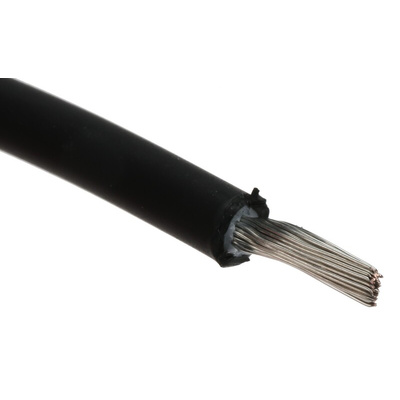Staubli Solar Cable 4 mm² CSA 55 A Flame Retardant, Halogen Free, -40 → +90 °C Black