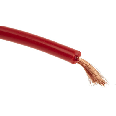 Staubli SiliVolt-2V Series Red 2 mm² Hook Up Wire, 525/0.07 mm, 25m, Silicone Insulation