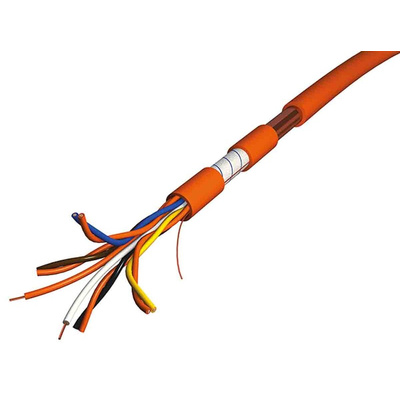 CAE Groupe CRCT Series Orange 0.9 mm² Hook Up Wire, 19 AWG, 2 x 2, 100m, Polyolefin Insulation