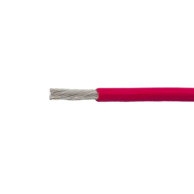 Alpha Wire 67050 Series Red 0.75 mm² Hook Up Wire, 18 AWG, 42/0.16 mm², 50m, Polyphenylene Ether Insulation