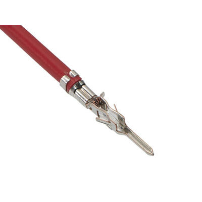 Molex Male Micro-Fit 3.0 to Unterminated Crimped Wire, 75mm, 0.34mm², Red