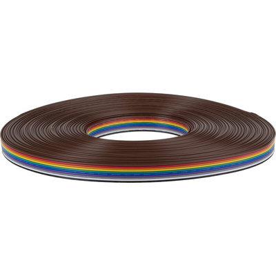 RS PRO Flat Ribbon Cable, 10-Way, 1.27mm Pitch, 25m Length