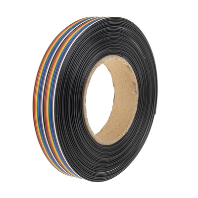 RS PRO Flat Ribbon Cable, 20-Way, 1.27mm Pitch, 10m Length