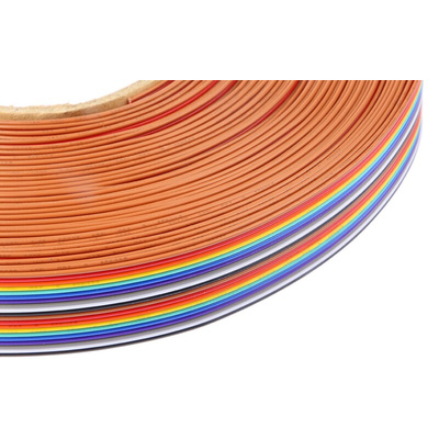 RS PRO Flat Ribbon Cable, 20-Way, 1.27mm Pitch, 25m Length
