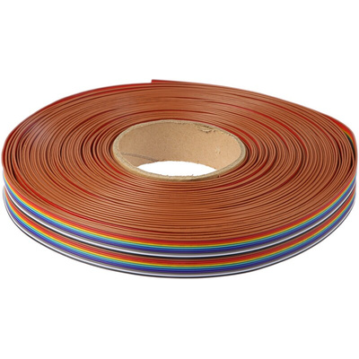 RS PRO Flat Ribbon Cable, 20-Way, 1.27mm Pitch, 25m Length