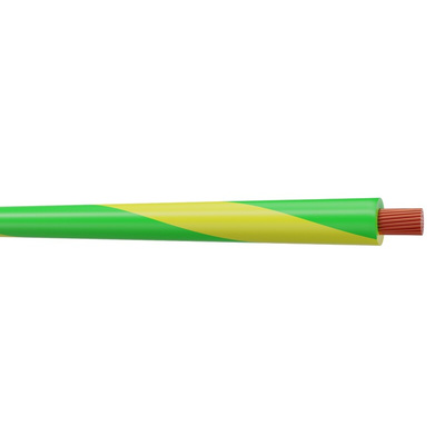 AXINDUS MN2XTREM Series Green/Yellow 1 Hook Up Wire, 18 AWG, 1, 100m, Cross Linked Polyolefin Insulation