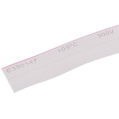 RS PRO Flat Ribbon Cable, 14-Way, 1.27mm Pitch, 5m Length