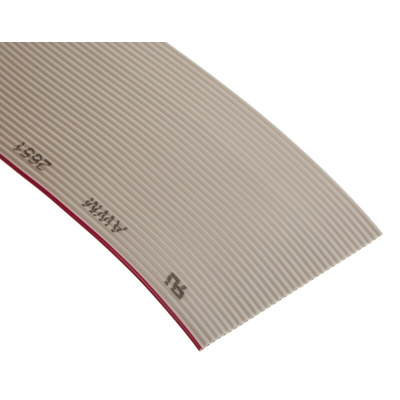 RS PRO Flat Ribbon Cable, 34-Way, 1.27mm Pitch, 5m Length